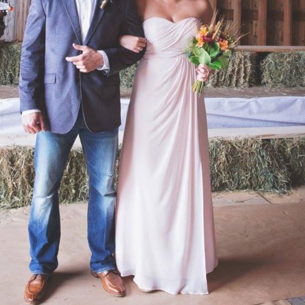 Bill Levkoff Petal Pink Bridesmaid Dress
